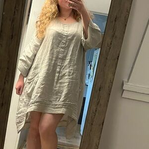 Vintage Plus-Size Denim Mini Dress